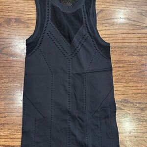 Athleta Black Sleeveless Mesh Top